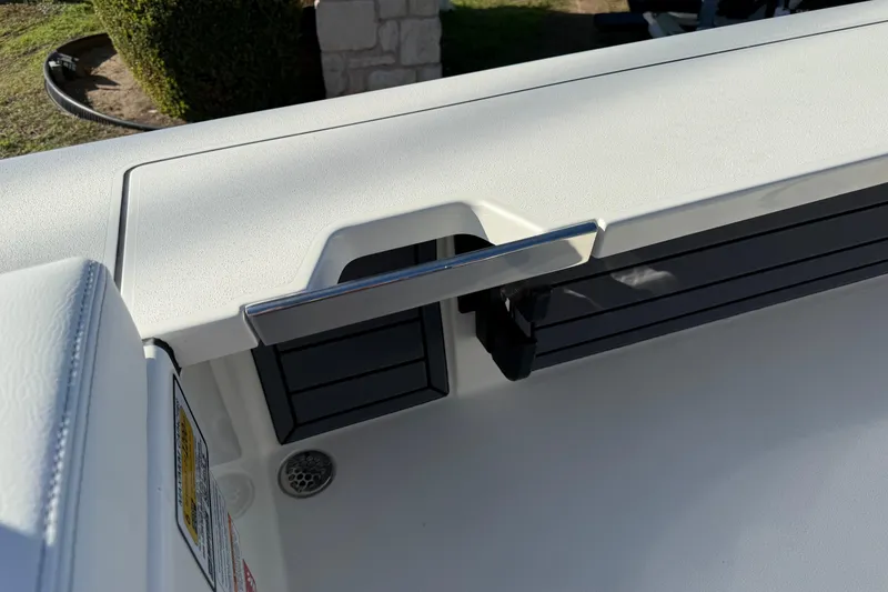 Slide: The Image of 2026 Hewes Redfisher 21 boat interior detail with sleek design and modern features. - 33