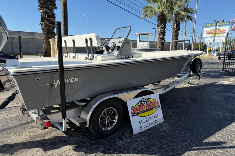 Slide: The Image of 2026 Hewes Redfisher 21 boat on trailer at South Austin Marine dealership. - 45