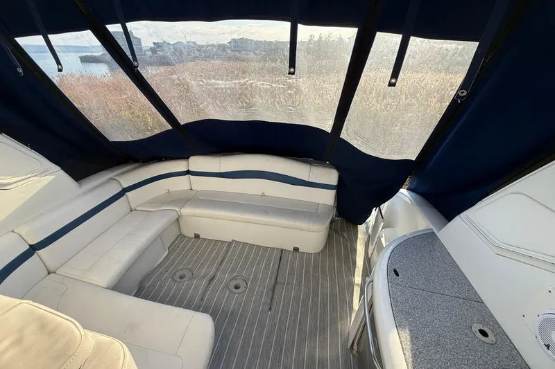 Slide: The Image of Interior of 2006 Formula 40 Performance Cruiser with seating and covered windows. - 30
