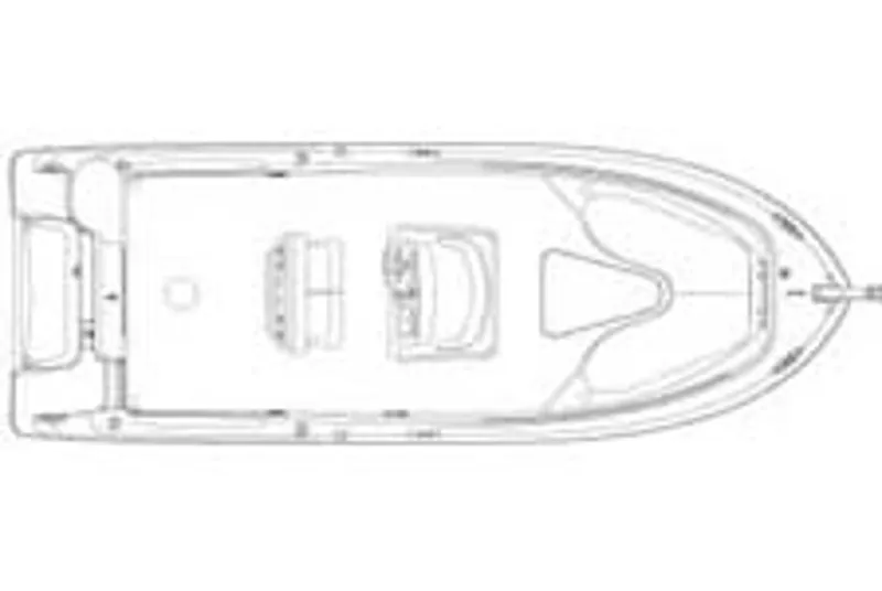 Slide: The Image of Manufacturer Provided Image: Top view schematic of a 2015 Wellcraft 252 Fisherman boat. - 19