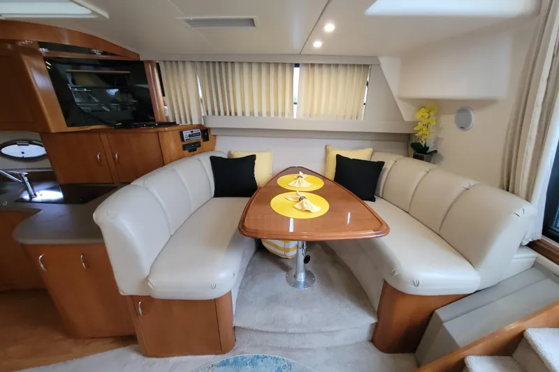 Slide: The Image of Helm of 2006 Carver 36 Mariner with Garmin navigation system and steering wheel. - 24