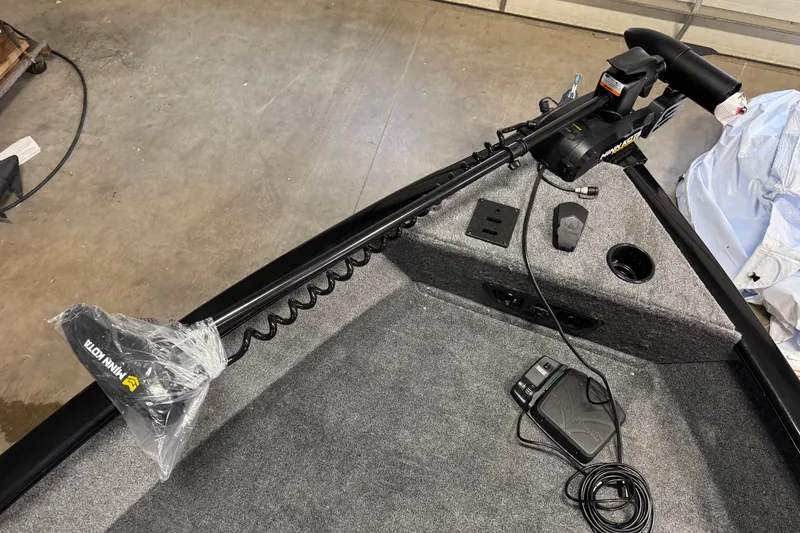 Slide: The Image of 2026 Tracker Pro Guide V-175 WT boat with Minn Kota trolling motor installed. - 20