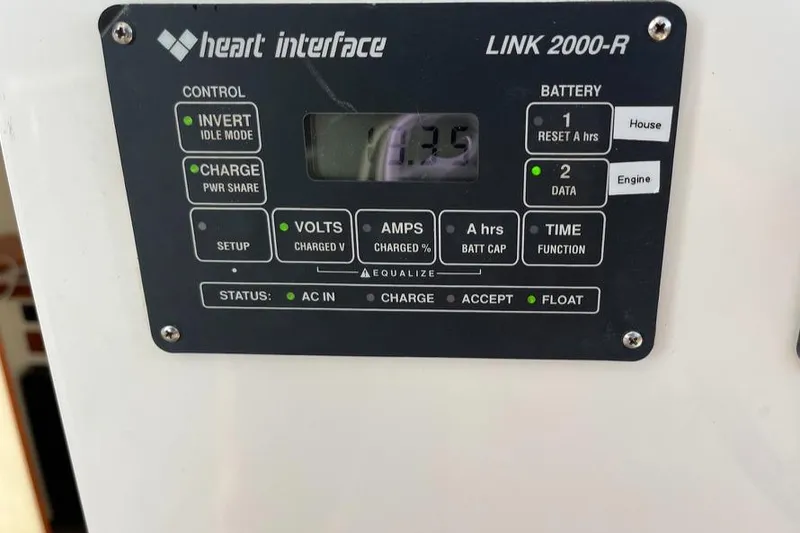 Slide: The Image of Heart Interface Link 2000-R control panel on a 2001 Northern Bay 36 boat. - 36