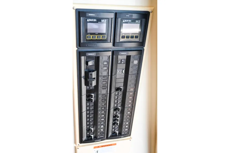 Slide: The Image of Electrical control panel on 2022 Ranger Tugs R-43 CB boat. - 40