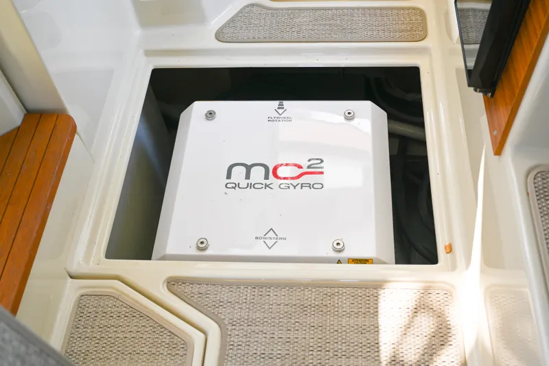 Slide: The Image of MC2 Quick Gyro stabilizer in 2022 Ranger Tugs R-43 CB boat compartment. - 63