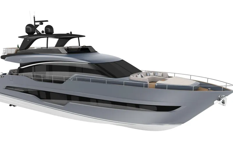 Slide: The Image of 2026 Cranchi Settantotto 78 luxury yacht with sleek design and spacious deck. - 50