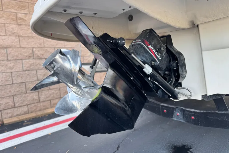 Slide: The Image of Propeller and outdrive of a 2001 Sea Ray 240 Sundeck boat. - 7