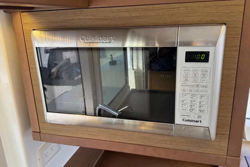Slide: The Image of Cuisinart convection microwave oven in a Lagoon 450 yacht kitchen, 2019 model. - 28