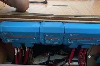 Slide: The Image of Electrical system components on a 2019 Lagoon 450 yacht. - 69