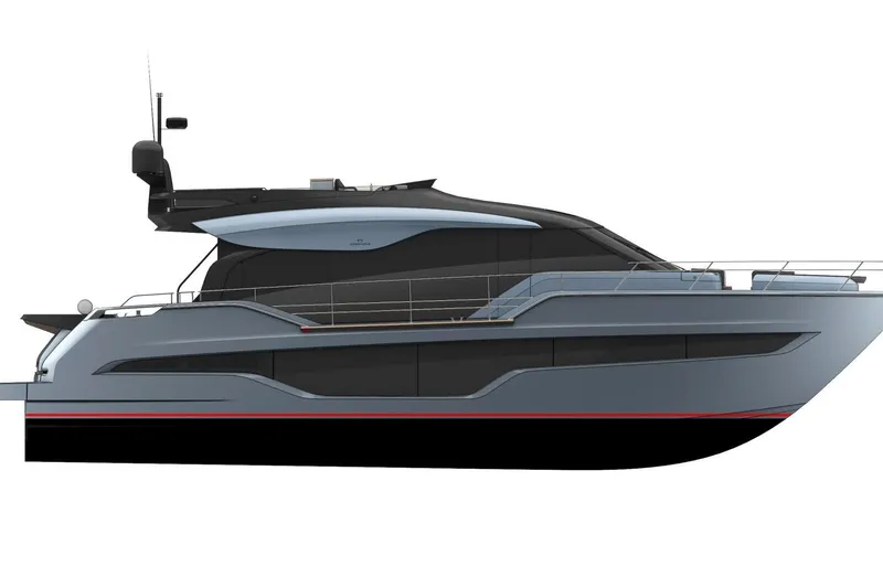 Slide: The Image of 2026 Cranchi Sessantasette 67 Corsa luxury yacht, sleek design, side view. - 51