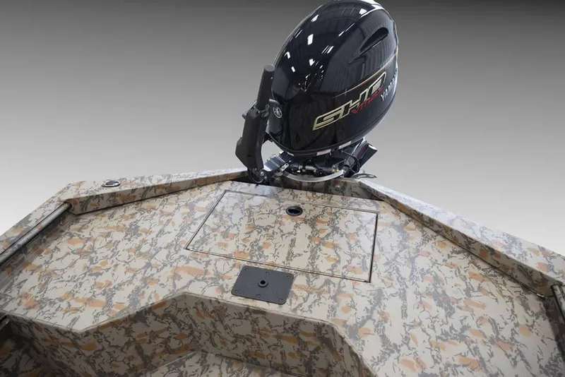 Slide: The Image of Manufacturer Provided Image: 2026 Xpress X18DB boat with camo design and Yamaha outboard motor. - 33