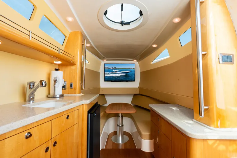 Slide: The Image of Luxurious interior of 2015 Intrepid 475 Panacea yacht with modern amenities. - 17