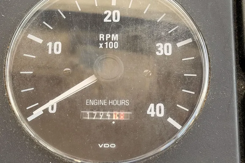 Slide: The Image of Tachometer of 2002 Eastern Downeast 35 showing 1794 engine hours. - 37