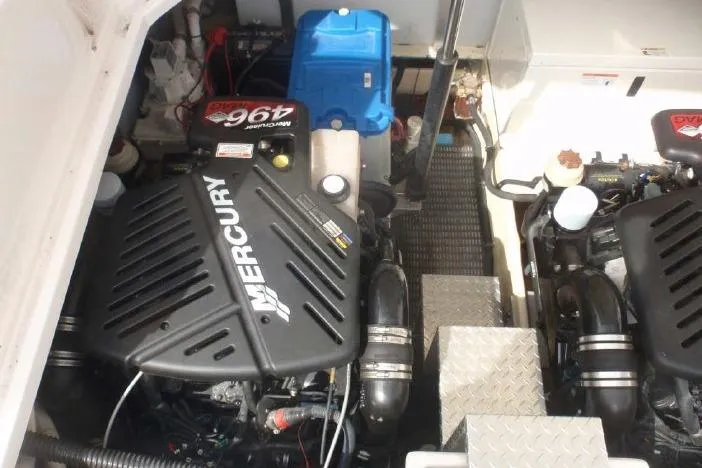 Slide: The Image of Engine compartment of 2006 Regal Commodore 3560 IO with Mercury engines. - 30