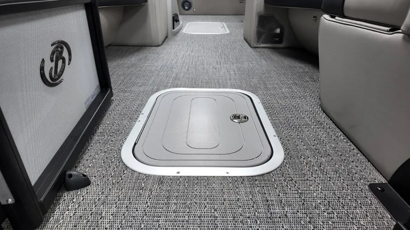 Slide: The Image of Interior of 2026 Barletta Corsa 23UC with carpeted flooring. - 26