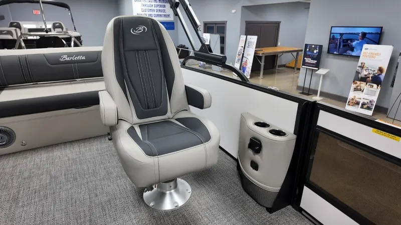 Slide: The Image of Interior of 2026 Barletta Corsa 23UC with luxurious seating. - 29