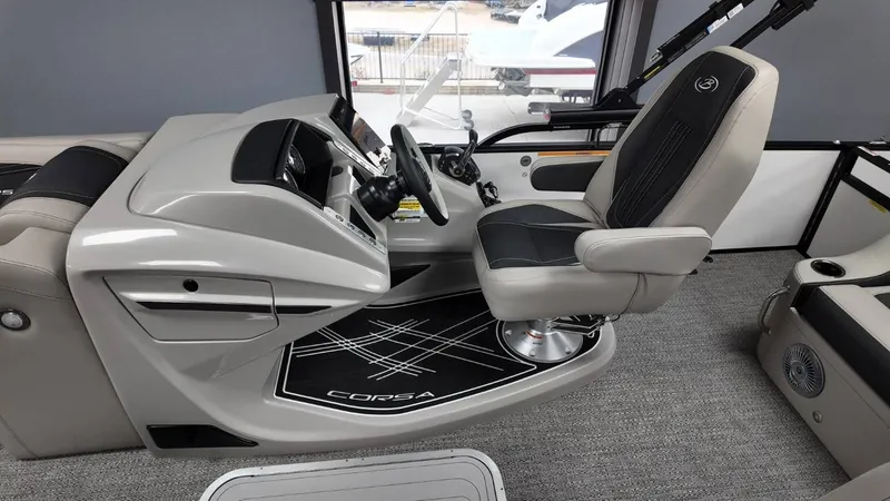 Slide: The Image of Interior of 2026 Barletta Corsa 23UC with modern helm station. - 34
