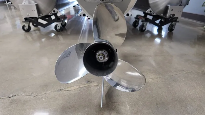 Slide: The Image of Close-up of a Barletta Corsa 23UC propeller, 2026 model. - 9