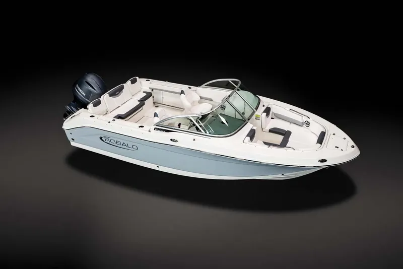 Slide: The Image of Manufacturer Provided Image: 2025 Robalo R207 Dual Console boat with sleek design and spacious seating. - 3