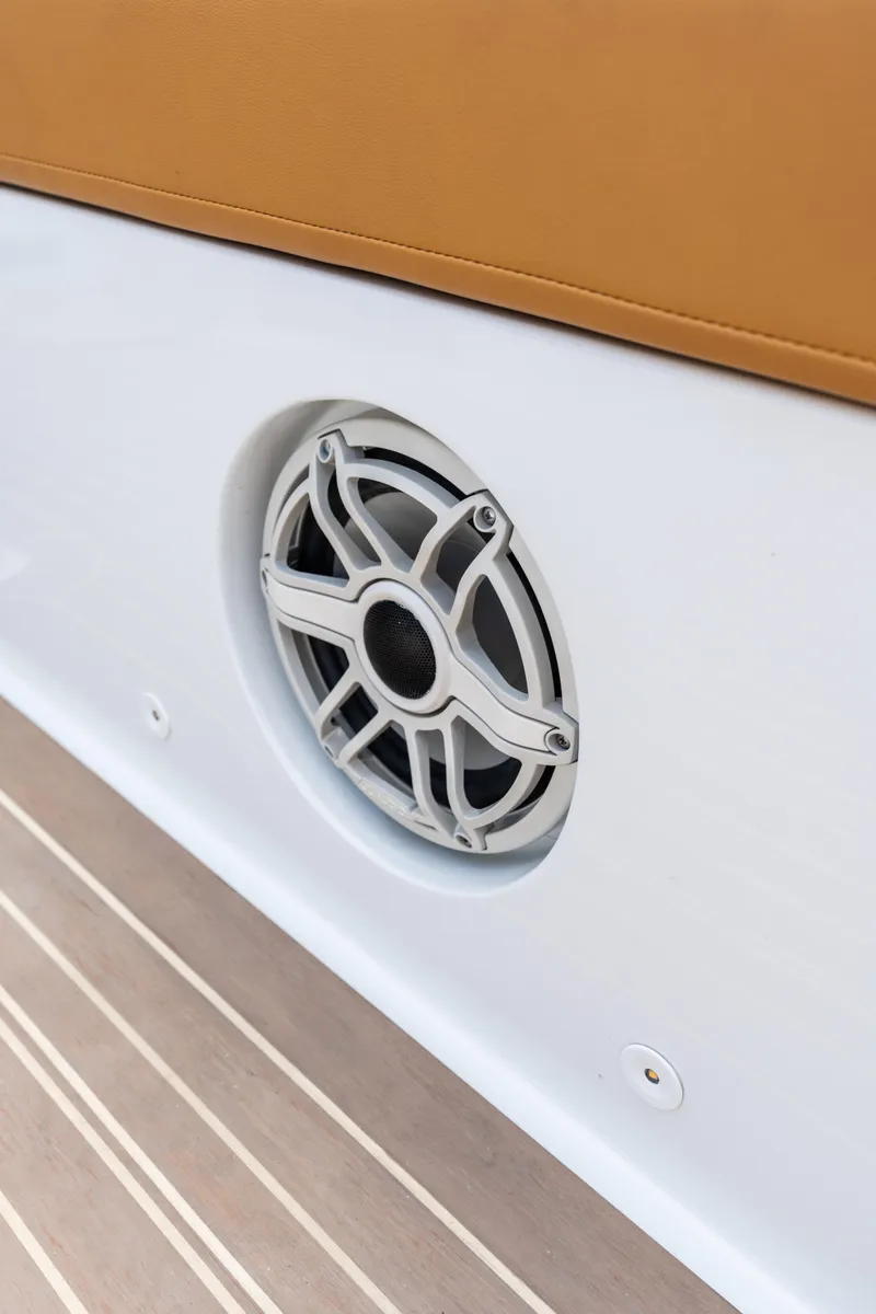 Slide: The Image of Speaker detail on 2023 VanDutch 32 yacht, featuring sleek design and modern aesthetics. - 27