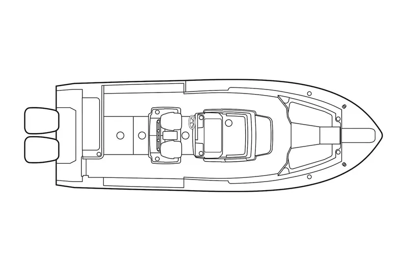 Slide: The Image of Manufacturer Provided Image: Top view line drawing of 2023 Grady-White Canyon 306 boat layout. - 27