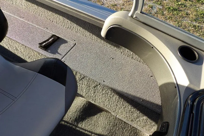 Slide: The Image of 2018 Crestliner 1950 Fish Hawk WT interior with seating and storage compartment. - 43