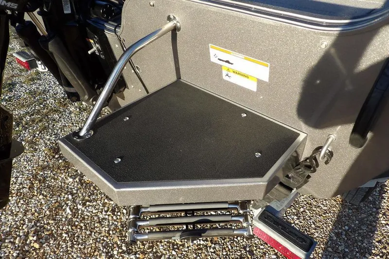 Slide: The Image of 2018 Crestliner 1950 Fish Hawk WT swim platform with ladder and safety handle. - 67