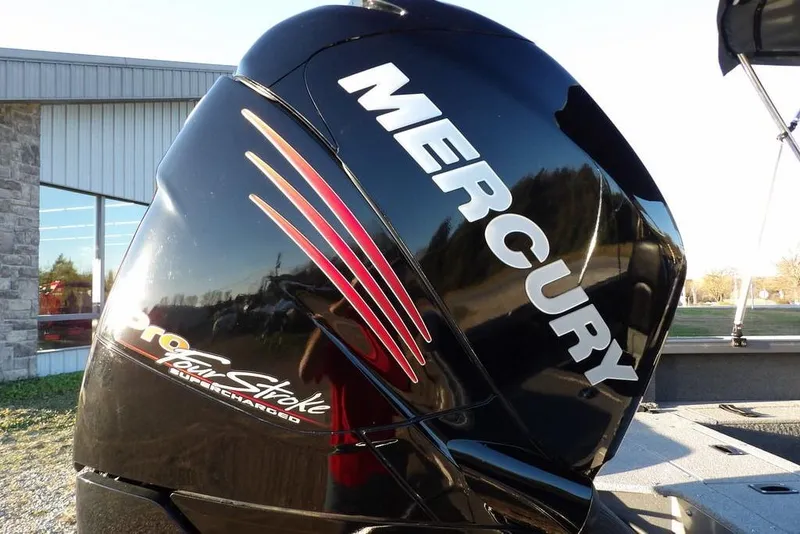 Slide: The Image of Mercury Pro FourStroke engine on 2018 Crestliner 1950 Fish Hawk WT boat. - 68