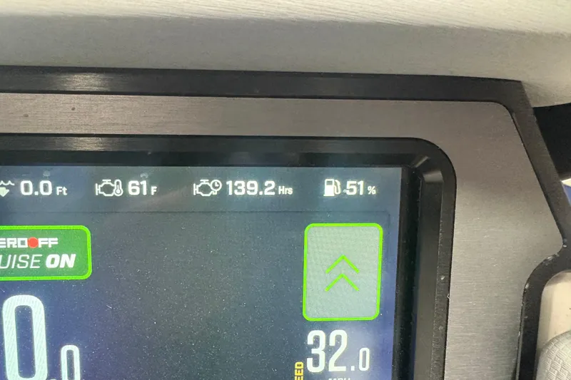 Slide: The Image of Dashboard of 2025 MasterCraft ProStar showing fuel level, engine hours, and temperature. - 4