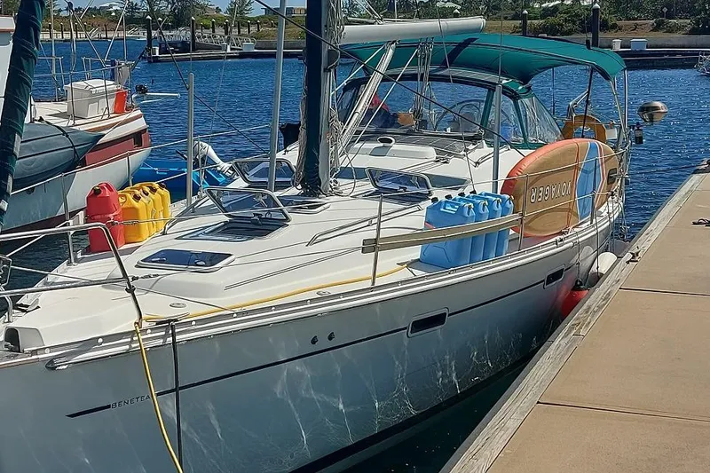 The Image of 2005 Beneteau Oceanis 393 sailboat docked at marina, named "Seeress". - 0