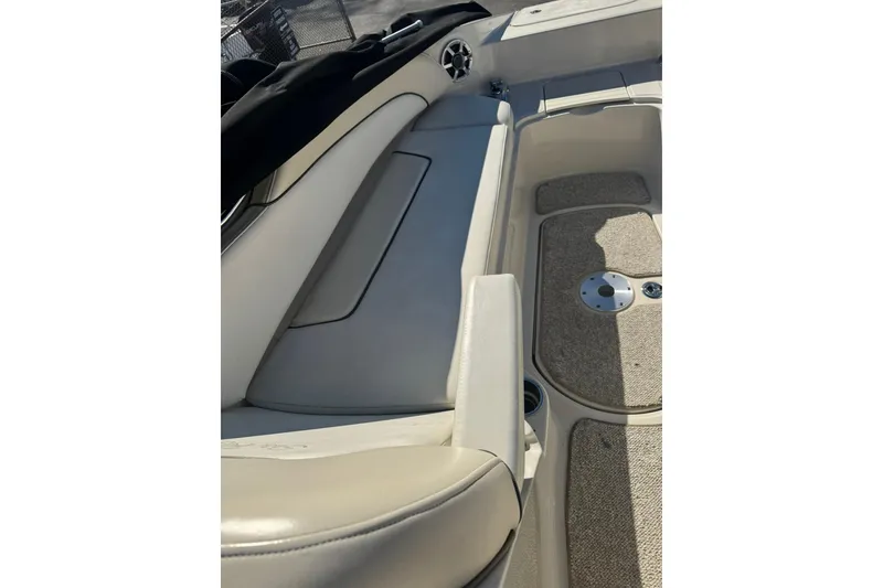 Slide: The Image of Interior view of 2008 Sea Ray 260 Sundeck boat, featuring seating and deck area. - 12