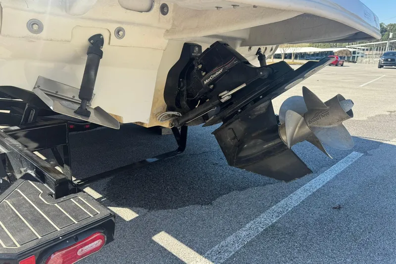 Slide: The Image of Rear view of a 2008 Sea Ray 260 Sundeck boat with MerCruiser Bravo Three outdrive. - 3