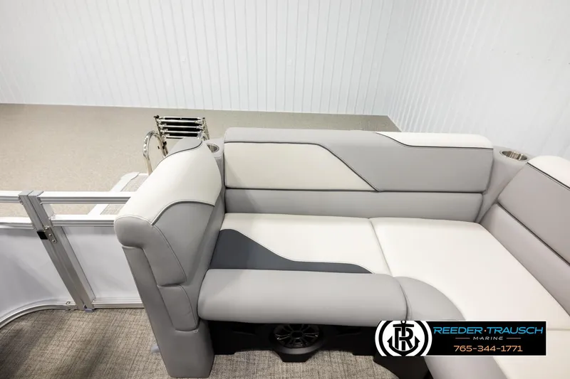 Slide: The Image of 2026 Avalon VEN CR boat interior with modern seating and sleek design. - 15