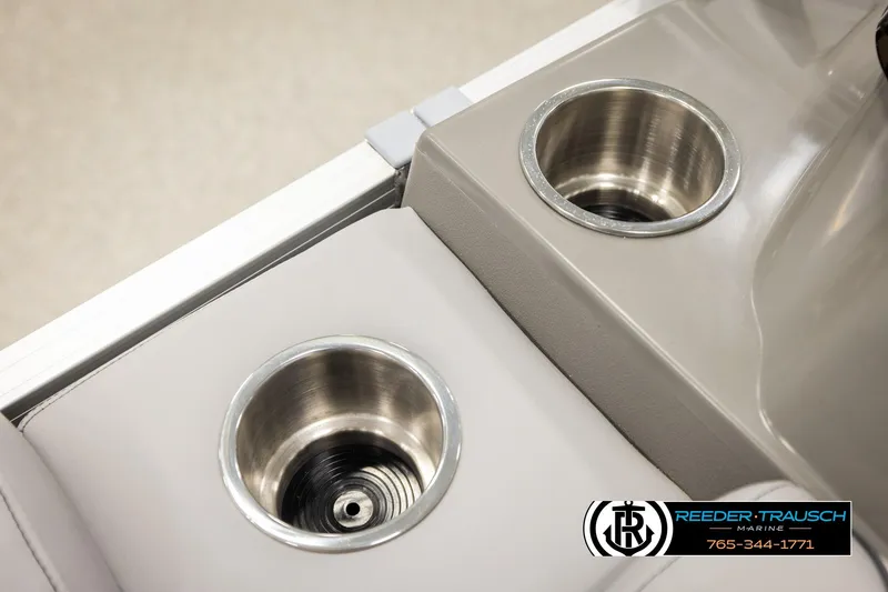 Slide: The Image of Stainless steel cup holders on 2026 Avalon VEN CR boat interior. - 31