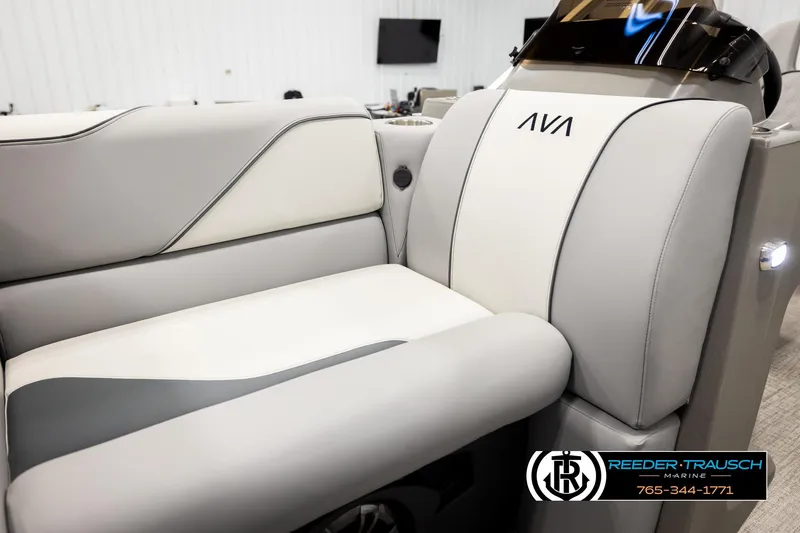 Slide: The Image of Luxurious seating in 2026 Avalon VEN CR boat, featuring sleek design and premium materials. - 33