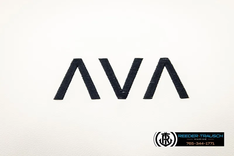 Slide: The Image of 2026 Avalon VEN CR logo with Reeder-Trausch Marine contact details. - 34