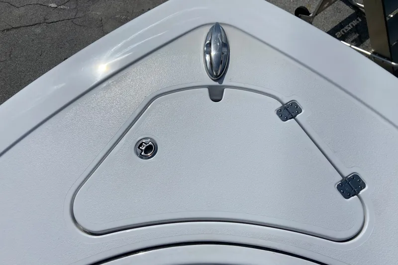 Slide: The Image of Bow storage compartment on 2026 Sportsman Open 322 Center Console boat. - 31
