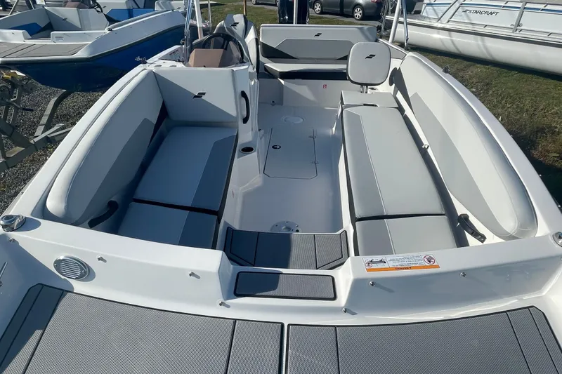 Slide: The Image of 2026 Starcraft SV 18 OB boat interior with spacious seating and modern design. - 3