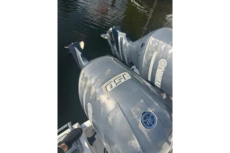 Slide: The Image of Twin Yamaha outboard engines on a 2018 NauticStar 2602 Legacy boat. - 33