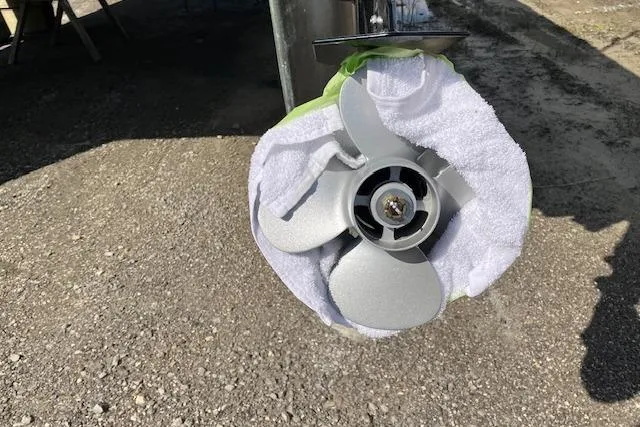 Slide: The Image of 1981 Witness Catamaran steering wheel and cabin door detail. - 12