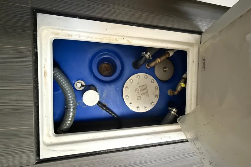 Slide: The Image of 2023 Azimut Verve 47 yacht helm with advanced navigation displays and controls. - 36