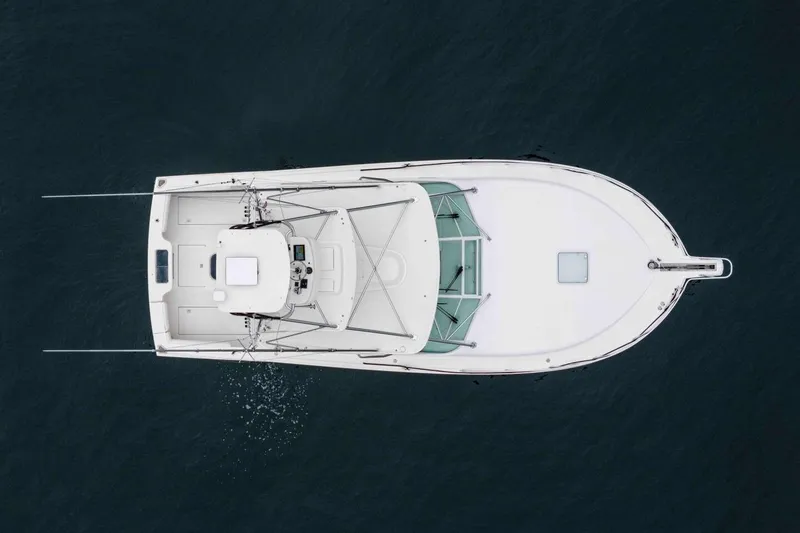 Slide: The Image of Aerial view of 2008 Cabo Yachts 38 EXPRESS on open water. - 41