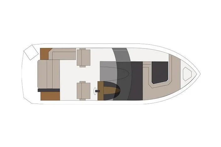 Slide: The Image of Manufacturer Provided Image: 2021 Cruisers Yachts 338 South Beach Edition Bow Rider floor plan, top view. - 21