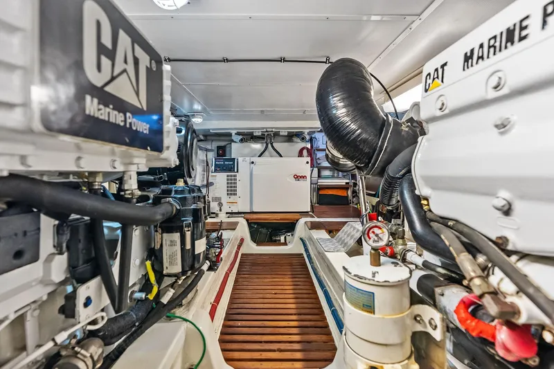 Slide: The Image of Engine room of 2006 Grand Banks Europa 47 with CAT Marine Power systems. - 52