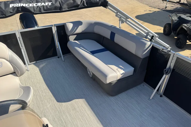 Slide: The Image of 2026 Princecraft Jazz 17 boat interior with comfortable seating and modern design. - 6