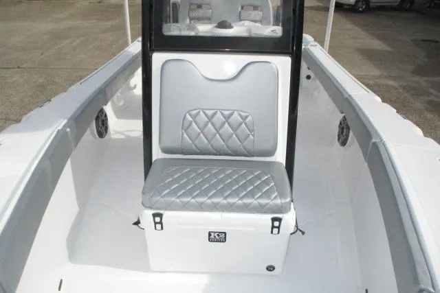 Slide: The Image of 2026 Blazer Bay MAKARIA 2600 boat interior with spacious seating and storage compartments. - 25