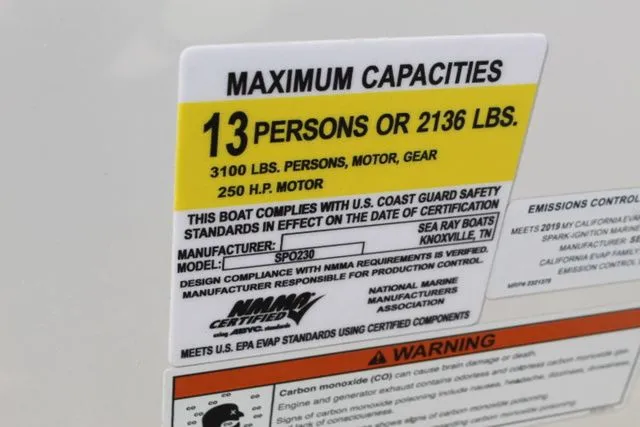 Slide: The Image of Sea Ray SPX 230 Outboard 2019 - 23