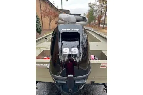 Slide: The Image of 2025 Tracker Grizzly 1754 AWL boat with Mercury 9.9 outboard motor. - 3