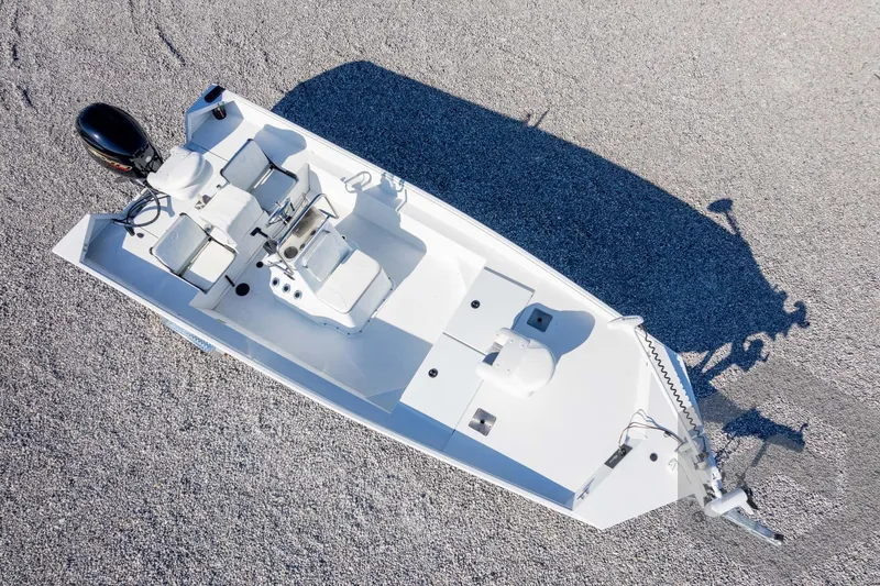 Slide: The Image of Overhead view of 2026 G3 Bay 20 boat on gravel surface. - 50