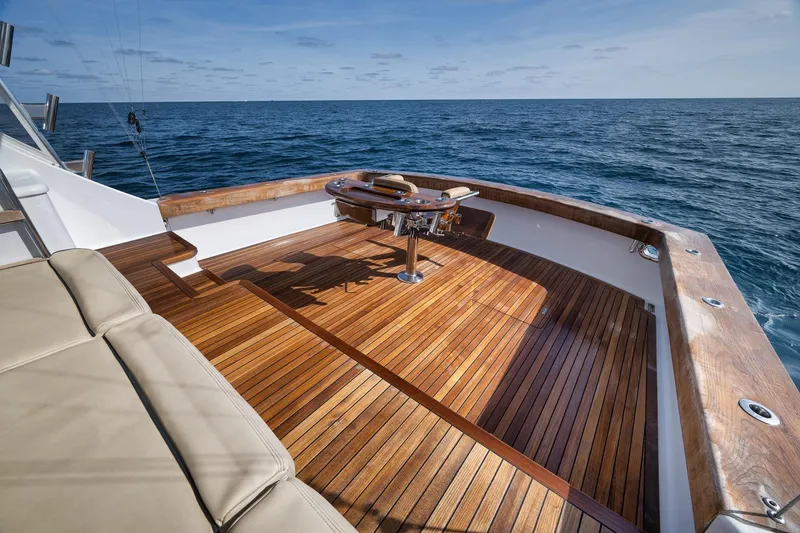 Slide: The Image of Luxurious Weaver 60 Convertible yacht deck with ocean view, 2002 model. - 40